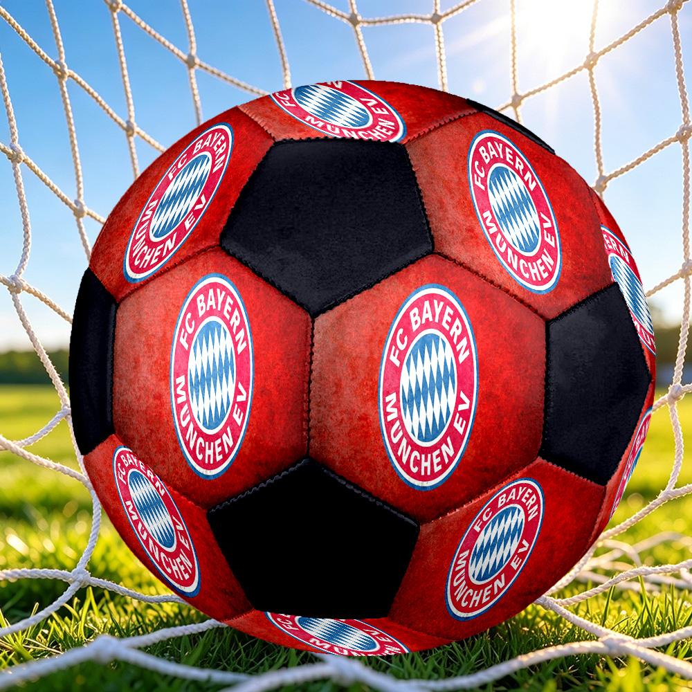 1pc Bayern Munich Crest Standard Size 5 Soccer ball, Durable game Soccer Ball for School Park Training & Daily Entertainment zq71430