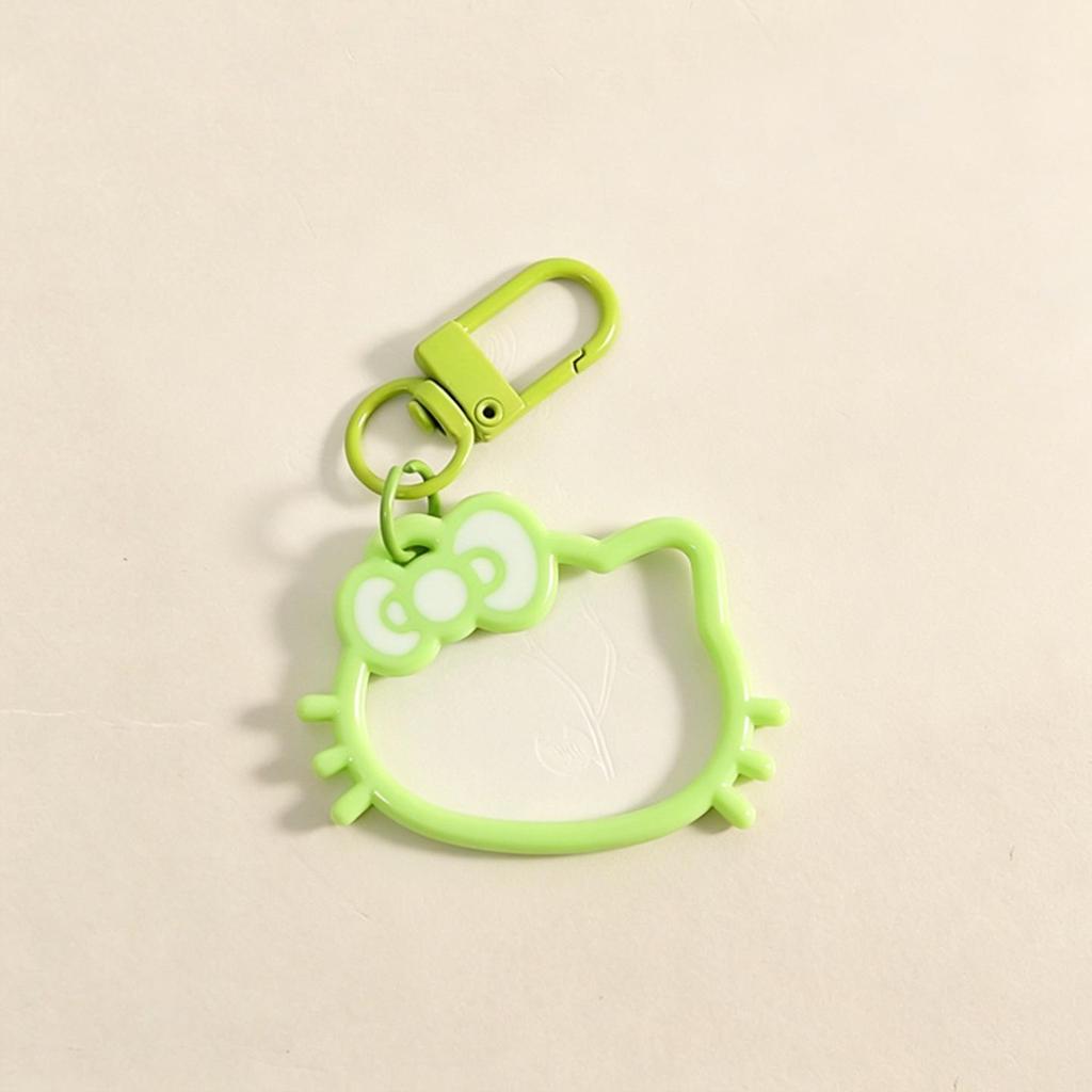 Creative Cartoon Cat Head Keychain - Acrylic Pendant Accessory & Bag Charm