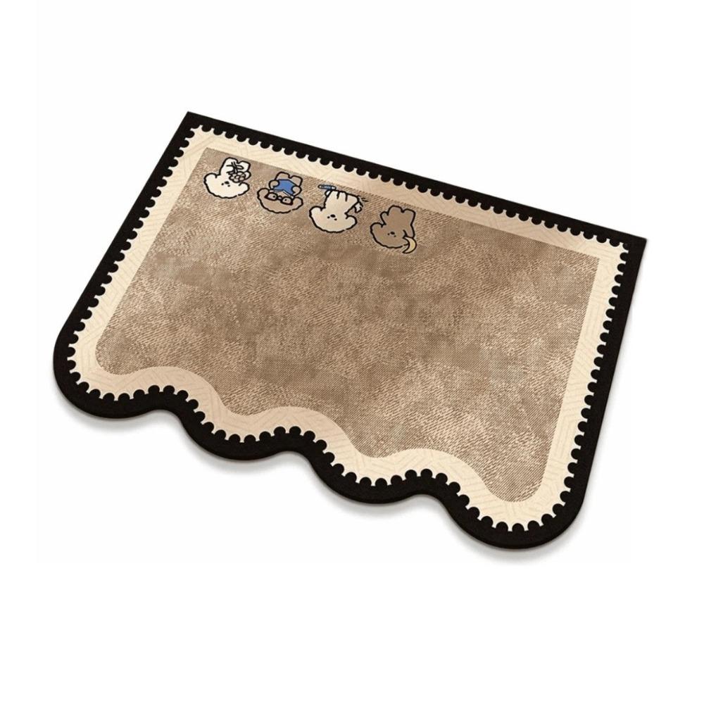 Dog Bathroom Mat Anti Slip Door Mat Wear-resistant Cat Floor Mat  Floor Protection Style 3