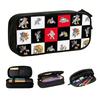 Cartoon Tom And Jerry Checkered Plaid  Korean Pencil Case Boy Girl Large Storage Anime  Pencil Box Students Stationery