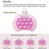Light Up Pop it Game Quick Push Bubbles Game,Unicorn Handheld Fast Speed Pushing Game,Poppet Game Sensory Fidget Toys for Autism,Puzzle Pop Game Cont
