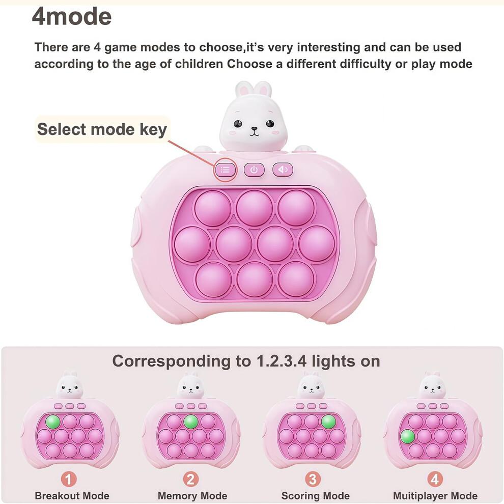 Light Up Pop it Game Quick Push Bubbles Game,Unicorn Handheld Fast Speed Pushing Game,Poppet Game Sensory Fidget Toys for Autism,Puzzle Pop Game Cont