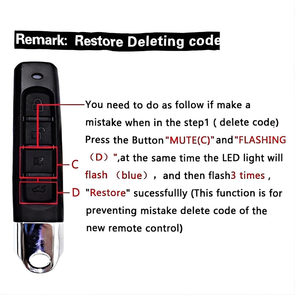 Gantch 433MHZ Universal Learn Copy Remote Control suitable for control garage doors electric gates security systems,YDABCD-Black