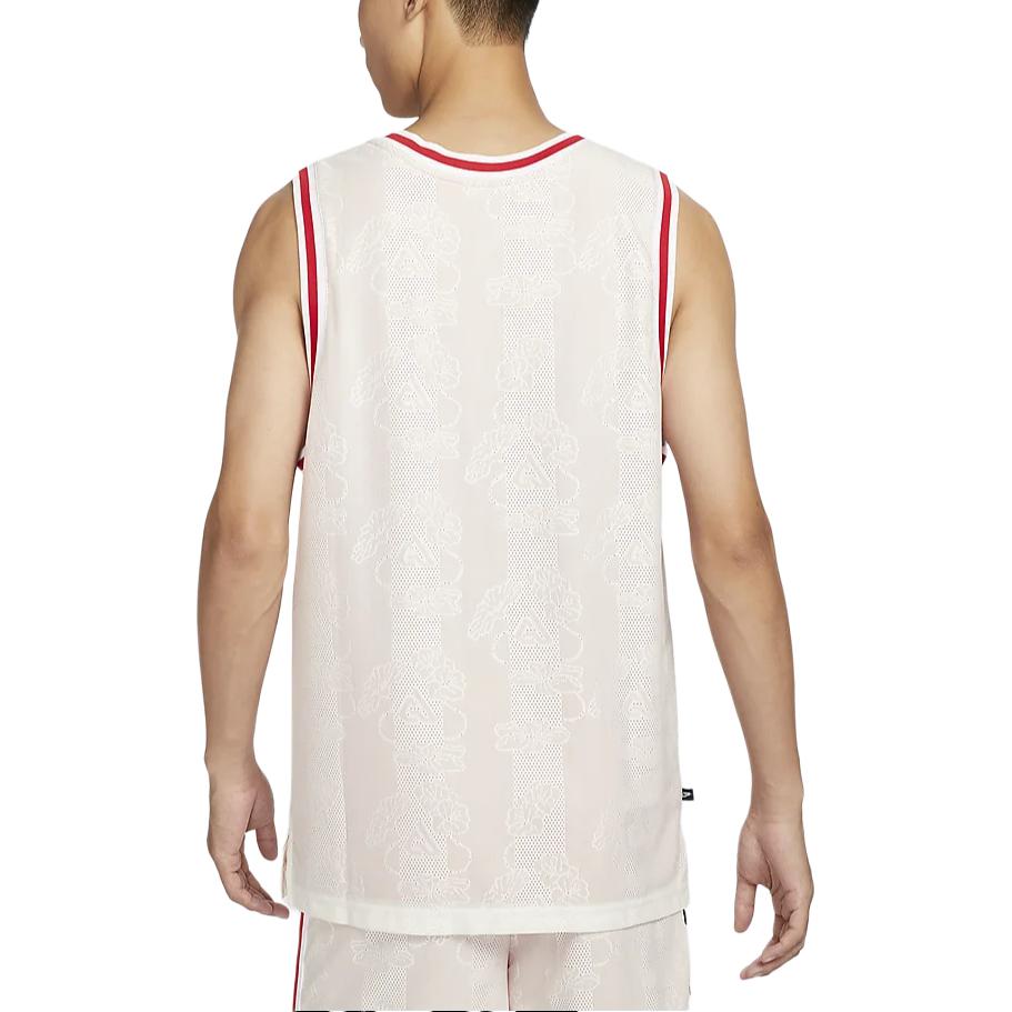 Nike Giannis Dri-FIT DNA Blumenmuster Atmungsaktiv Schnelltrocknend Logo Pullover Basketballtrikot Herren Trikot Sail-White FZ0925133
