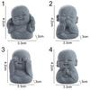 Cute Little Monk Figurine Sandstone Desktop Cculpture Dolls Buddha Statue  Fireplace