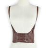 Women Sexy Leather Elastic Wide Band Waist Belt Waspie Corset Cinch Underbust Waistband Wide Cincher With Buckle Cummerbunds