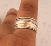 Ručně vyrobený designový prsten Spinner Band, stříbro 925, masivní prsten, unisex prsten, Statement Ring, Party Ring,