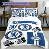 3pcs Duvet Cover Set (1*Duvet Cover + 2*Pillowcase, Without Core),Chelsea F.C Print Bedding Set, Bedroom Decor, All‑Season, Birthday Gift