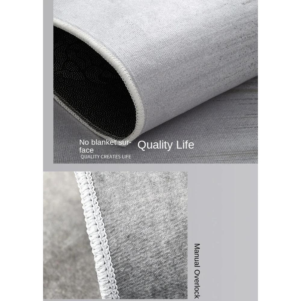 Modern Simple Living Room Decoration Carpet Large Area Soft Lounge Rug Gray Nordic Rugs for Bedroom Washable Anti-slip Floor Mat