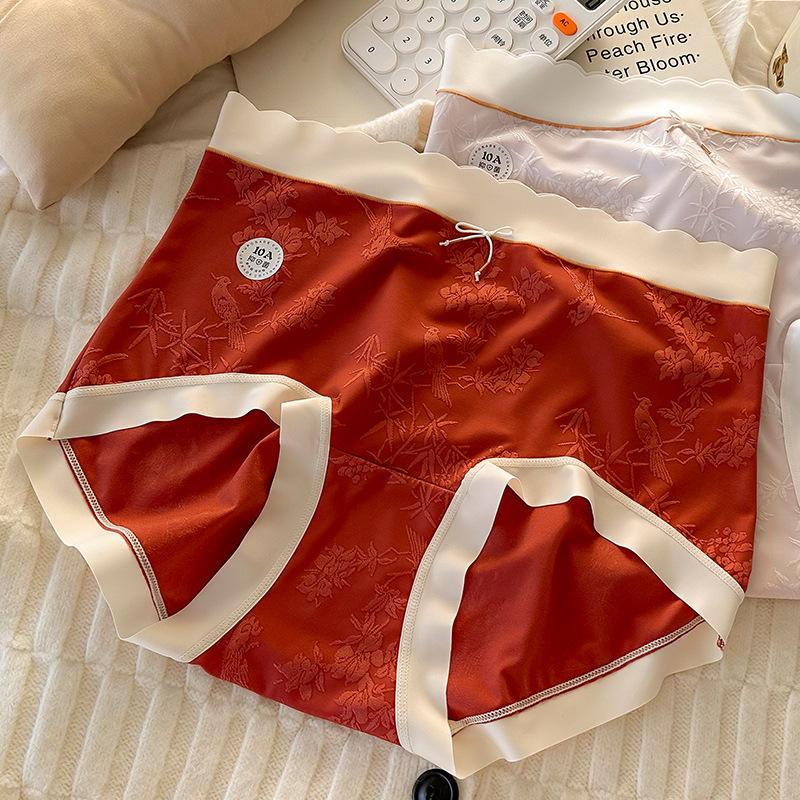 Übergröße Damen Sommer Dünn Neu Leichter Luxus Neu Chinesisch Hohe Taille Verlängerter Schritt Unterwäsche