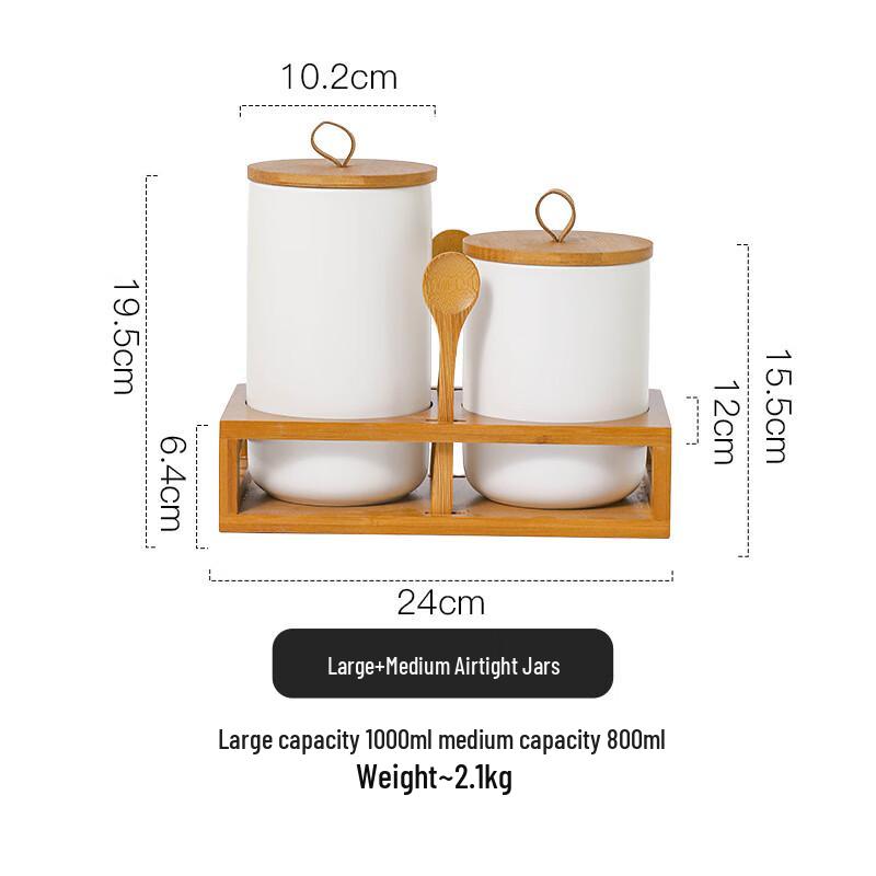 ZISIZ Ceramic Sealed Storage Jar Set