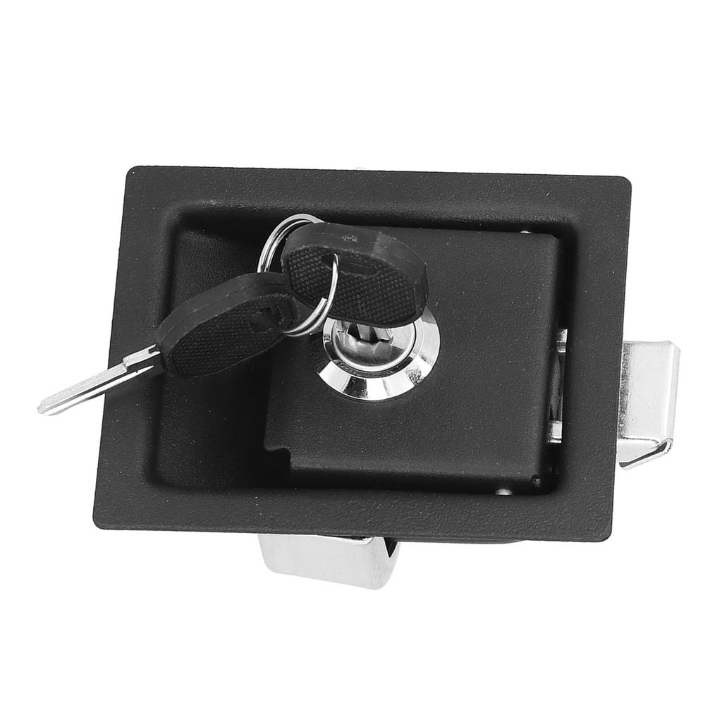 RV Generator Cabinet Door Lock Square Zinc Alloy with 2 Keys Repair Replacement for Yacht Home