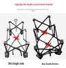 Adjustable Folding Handcart with Umbrella, Elevated Canopy & Table Top for Street Stalls or Camping.