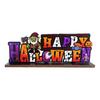 Stable Base Holiday Decor Halloween Pumpkin Haunted House Letter Ornament, Wooden Tabletop Rustic Wood Tiered Tray Signs Spooky Festive Desk