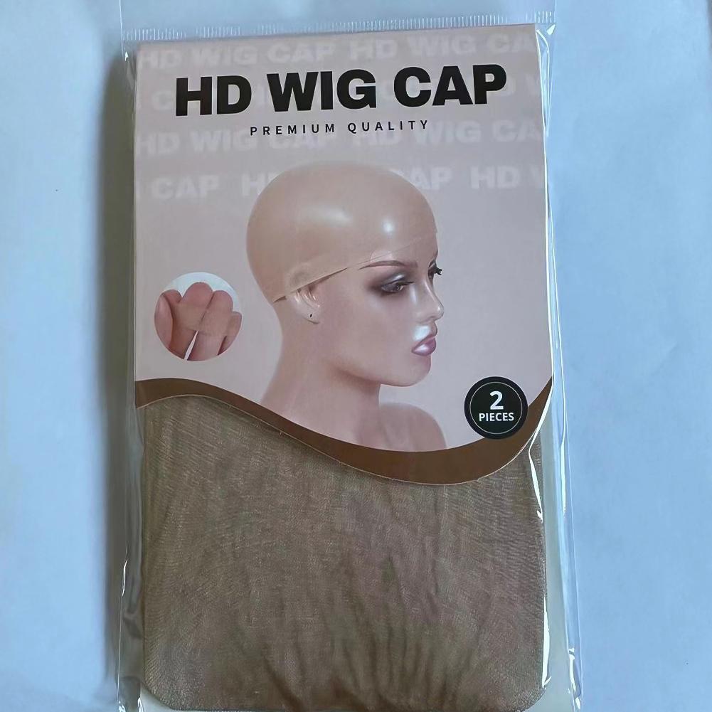 Großhandel HD Perückenkappe für Frauen Unsichtbare Ultradünne Dehnbare Strumpfkappen für Lace Front Perücken Transparente Perückenkappe Dünne Nylonkappe