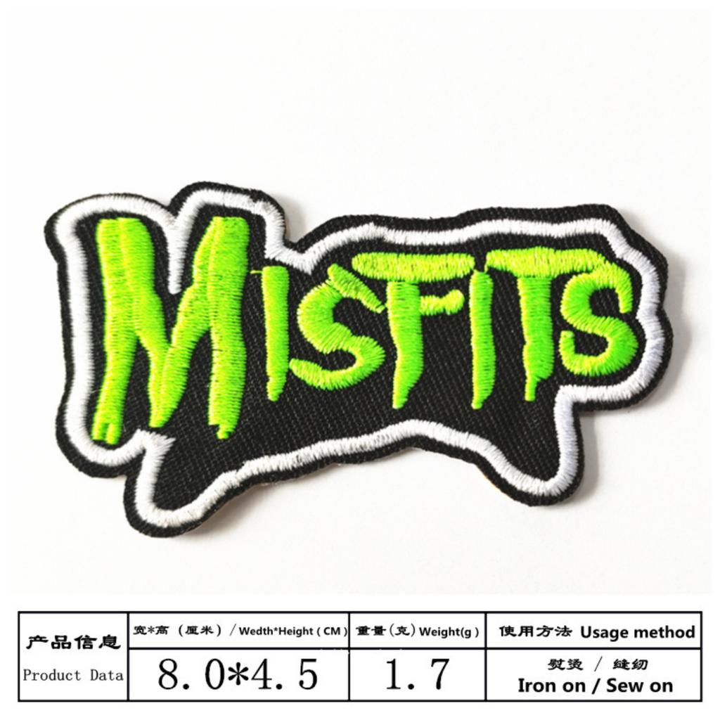 Insigne Patch Broderie Patch Tissu Broderie Noir Et Anglais Patch Tissu Rectangulaire Lettrage Anglais
