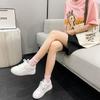 Daily Outer Wear Casual Shoes Thick-soled Heightening Women's Shoes 2025 Spring and Summer Versatile Classic Round Head Lace-up Little White Shoes 