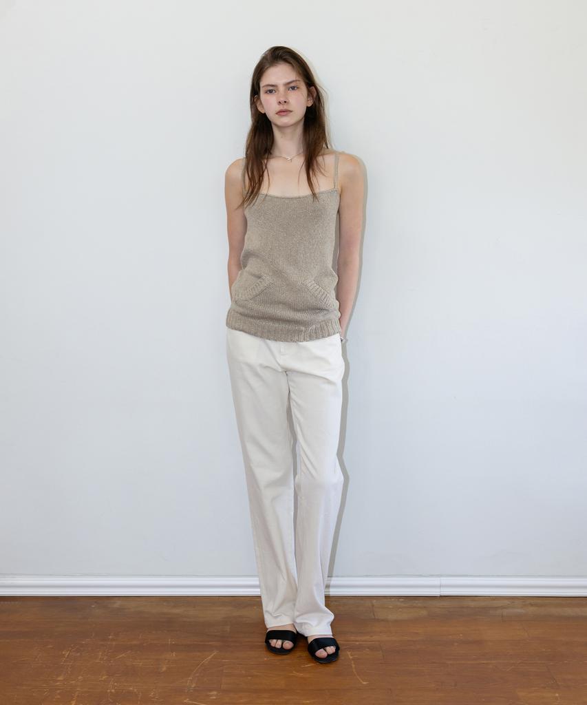 Deolil Pale Cotton Pants_Cream