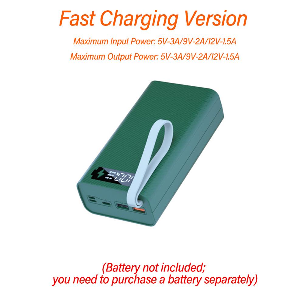 12 Cell 18650 Push Pull Detachable Solder-Free DIY Power Bank Kit Mobile Power Supply Battery Holder Housing Without Battery