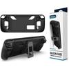 Protective Case for Steam Deck, Silicone Cover Skin Shell with Kickstand for Game Console Accessories, Shock Absorption and Scratch Resistant Design