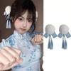 Cloth Chun-Li Hair Bun Clip Barrettes Chinese Style Hairpin  Cheongsam Headwear