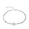 Lindon Dámské šperky Zirkon 925 Sterling Silver Geometrické korálky Řetízkový náramek Módní jemný svatební dárek pro přítelkyni