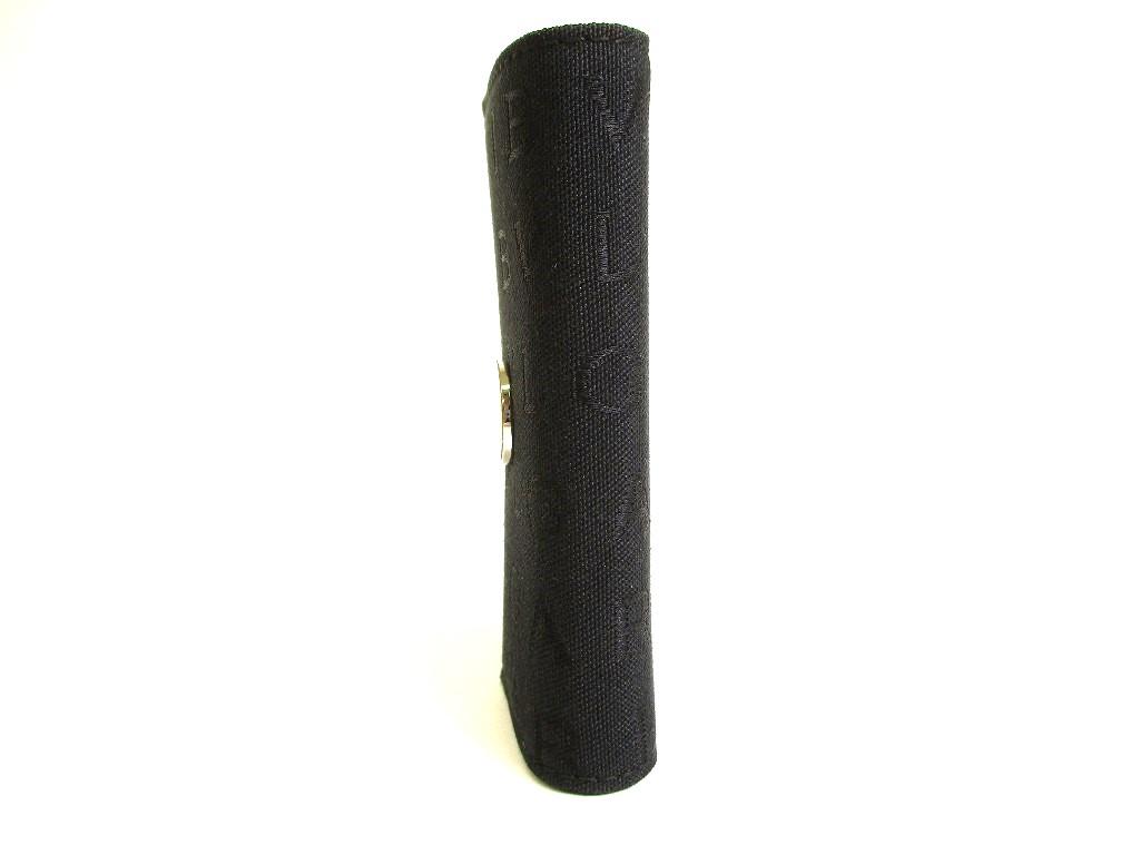 Authentic BVLGARI Black Canvas Leather Logo Mania 6 Pics Key Cases #9642  Refurbished