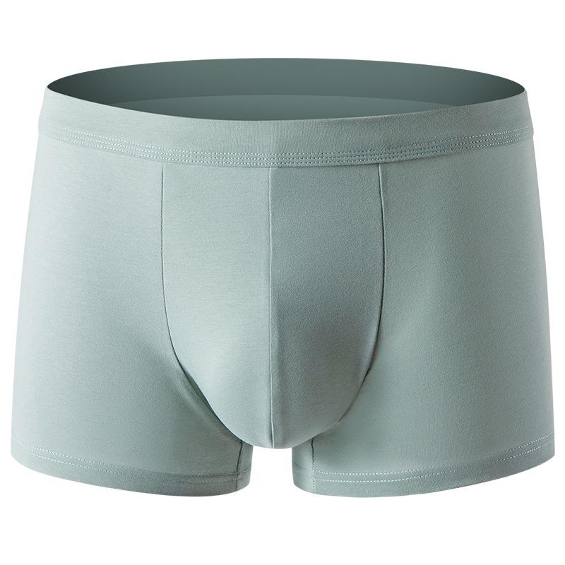 Men's Large Size Combed Cotton Mid-Waist Boxer Briefs - Comfortable, Loose, and Breathable