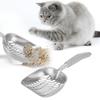 Pet Spatula Cat Litter Scoop Sifter Deep Shovel Ergonomic Handle Stainless SteelGray