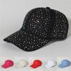 New Trendy Versatile Popular Style Baseball Cap with Rhinestones, High Top and Hard Top