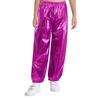 Unisex Barn Prestandabyxor Metalliska Byxor Elastiskt Midjeband Glänsande Design Jazzdans Cheerleading Outfit