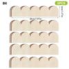 6/12pcs Fan-Shaped Decorative Wooden Strips Unfinished Wooden Frame For DIY Home Decor, Cabinet, Window Frames, Party Decoration
