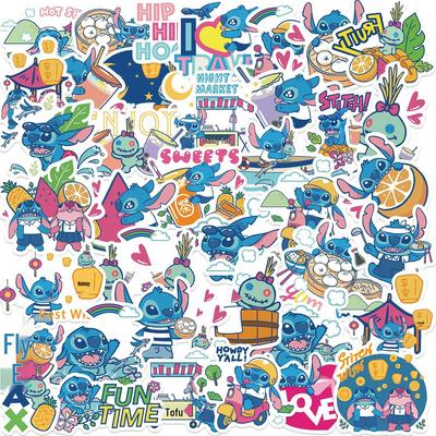 40 Cartoon Character Stitch Stickers: Self-Adhesive Waterproof Scrapbook Decorations