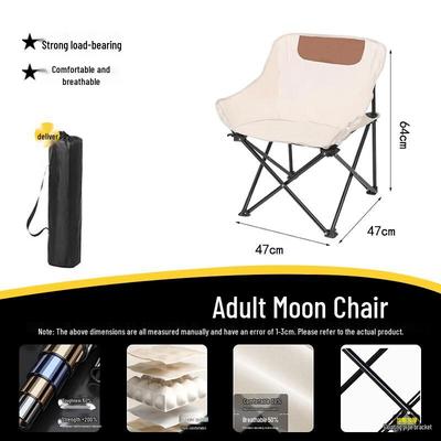 Elevated Back Portable Moon Camping Chair
