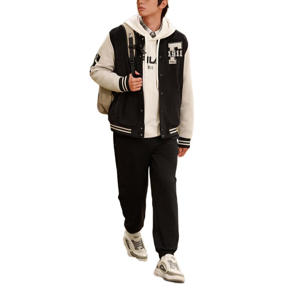 FILA FW24 Baseball Jacket Men's Jet Black F51M449501F-BK
