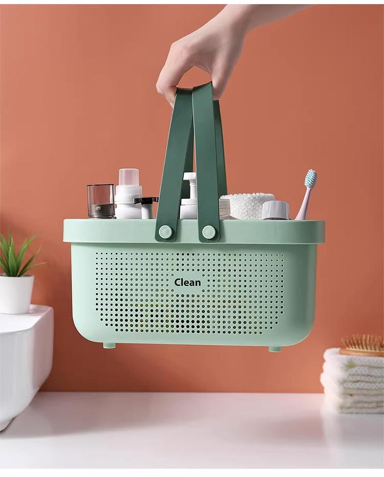 Handheld Bathroom Toiletries Basket - Large Capacity for Men's and Women's Bath Essentials