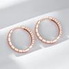 Simple Glossy Round Hoop Earrings For Women Fashion  Rose Gold Color Party High Quality Daily Fine Jewelry