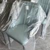 Transparent Dustproof Chair Cover Set for Home, Hotel, or Office - Protective Plastic Bag and Towel Cloth 