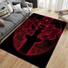 Dark Demon Cat Silhouette Carpet suitable as a non-slip mat for the living room or bedroom sofa