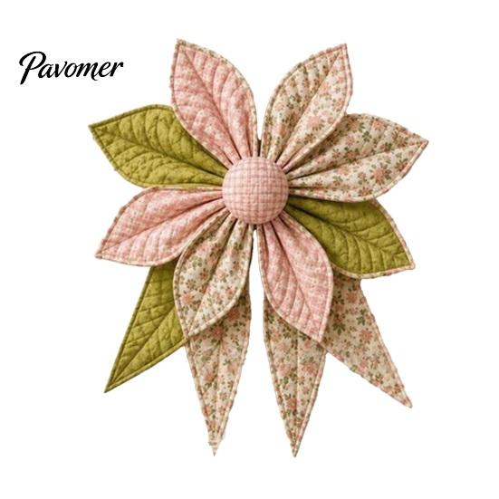 Rustic Farmhouse Home Decor Large Patchwork DIY Sewing Kit, Quilted Fabric Craft Set, Beginner Friendly Needlework Handmade Door Decoration Wreath for