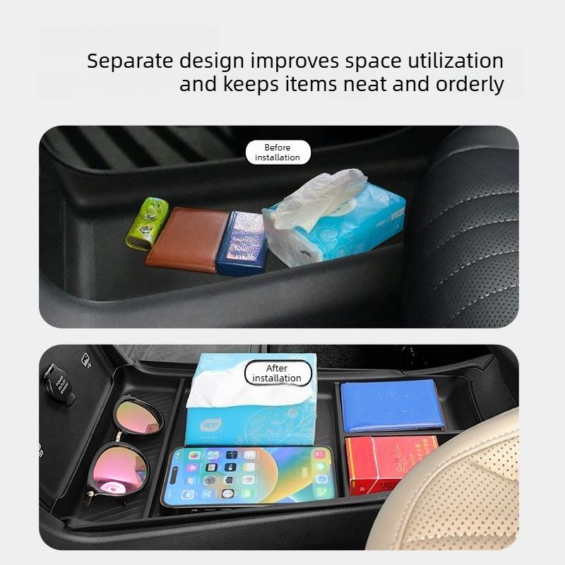 Per Geely Starray EM-i 2025 Portaoggetti Bracciolo Vassoio di Stoccaggio Stratificato Organizer Inferiore Console Centrale Accessori per l'Ordine Interno