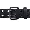 [maikun] Women's and Men's Belt, Large Size, Leather, Casual Belt, Double Pin, Punk Rock, Black, 120cm