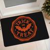 Halloween Retro Bat TRICK OR TREAT Flannel Mat Home Entrance Door Hallway Anti-Slip Foot Mat Indoor Entrance Dust Scraper Carpet