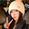 Baotou Hat for Women In Autumn and Winter Large Head Circumference Small Cold Hat  Warm and Cold Proof Ear Protection Headband Pile Hat