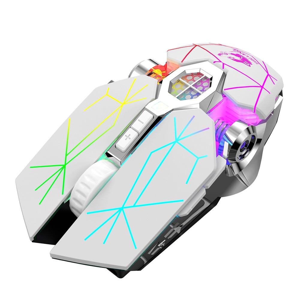 JM Shop Wireless Rechargeable Game Mouse Mute Liquid-cooled Shining Mechanical Mice