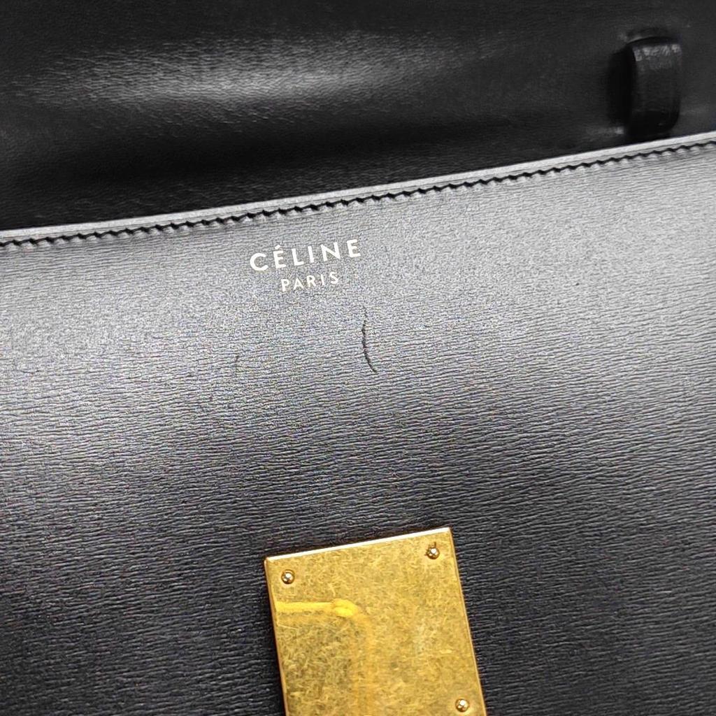 [Gebraucht] Klassische Box Polierte Goldene Schnalle Leder Tofu Tasche Umhängetasche Crossbody Tasche Mittel - Gut #1RJYFKA