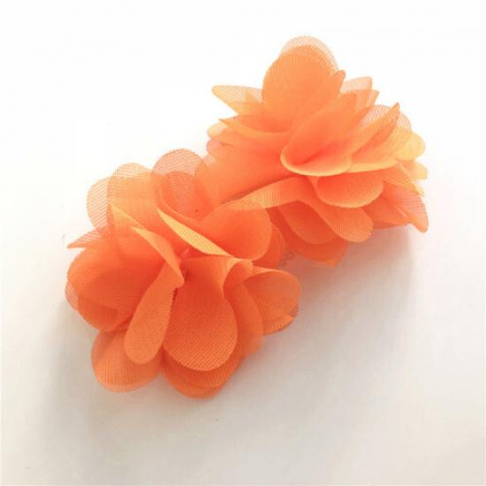 20pcs DIY Chiffon Flowers Mesh Floral Craft for Wedding Dress Hat Material Decor
