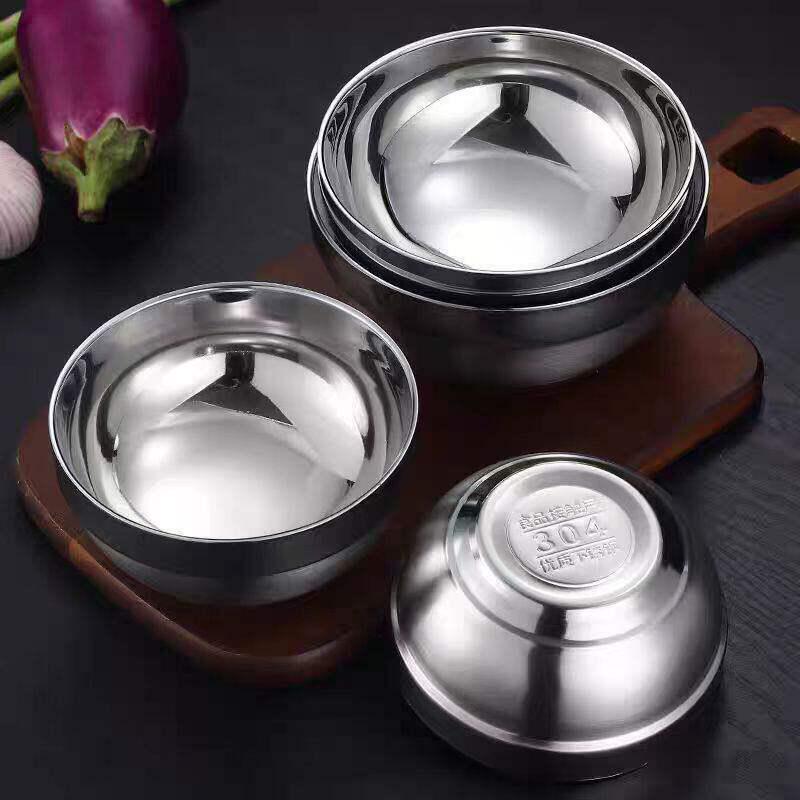 Platinum Double-Layer Anti-Scalding 304 Stainless Steel Bowl for Home, Canteen, and Kindergarten
