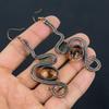 Citrine Earrings, 999 Copper Wire Wrapped Gemstone Jewelry, Handmade Earrings, For Thanksgiving