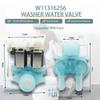 A84E-Durable W11036930 Washing Machine Water Valve W11316256 W11316256cm, AP6835737, PS12711564, EAP12711564 For Reliable Operat